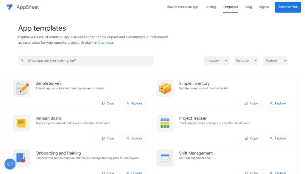 Biblioteca de modelos AppSheet - Blog IPNET