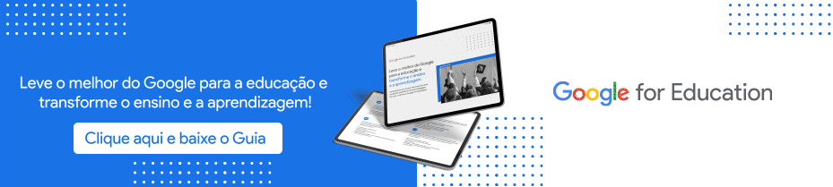 banner para material educativo sobre o Google for Education
