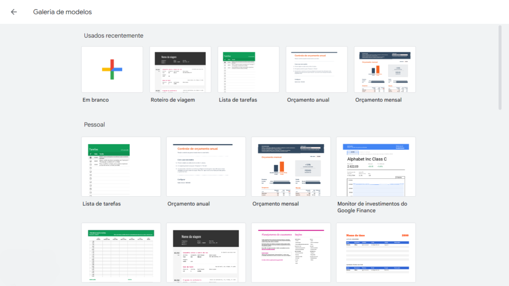 Biblioteca de modelos de planilhas do Google Sheets - Blog IPNET Biblioteca de modelos de planilhas do Google Sheets - Blog IPNET
