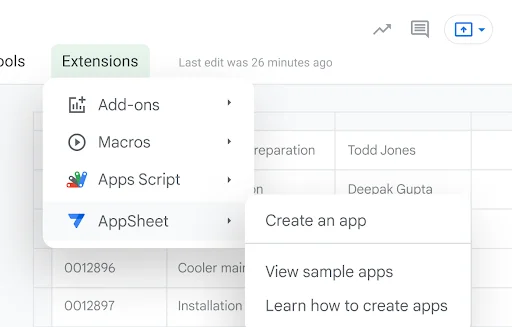 Como criar uma app no AppSheet com dados do Google Workspace Como criar uma app no AppSheet com dados do Google Workspace
