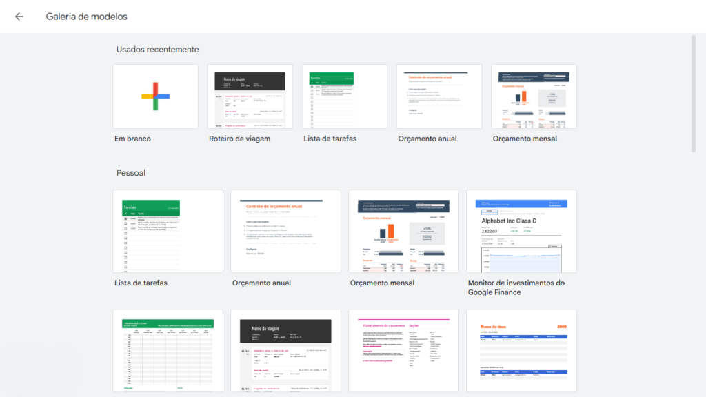 Biblioteca de modelos de planilhas do Google Sheets - Blog IPNET Biblioteca de modelos de planilhas do Google Sheets - Blog IPNET